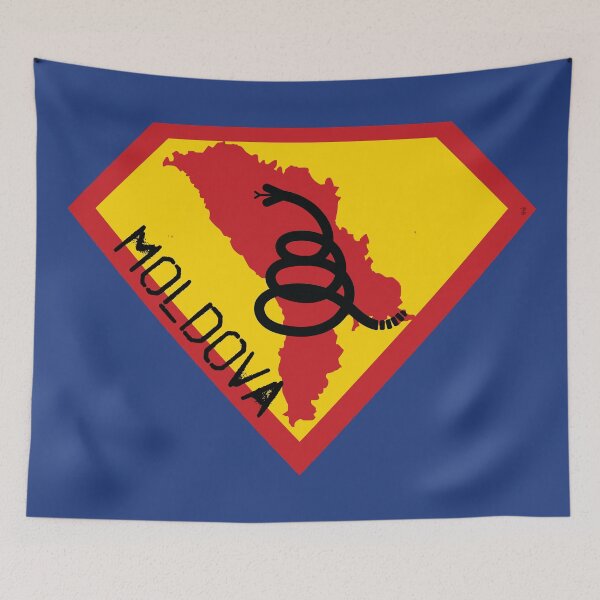 Item preview, MOLDOVA SHIELD - Freedom Is The Superpower - Modern Gadsden Snake Flag - Dont Tread On Me SUPERHERO spellout design designed and sold by pelagio.