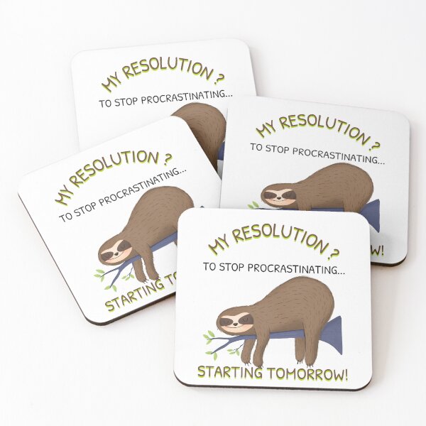 Item preview, My resolution Stop procarstinating Tomorrow designed and sold by Island Gift Lounge.
