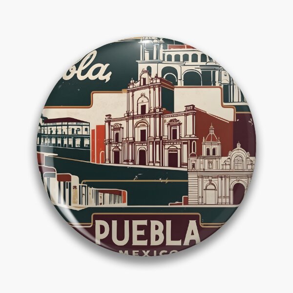 Item preview, Puebla Mexico 1950s Vintage Travel Tourism Poster  designed and sold by TravelersGems.