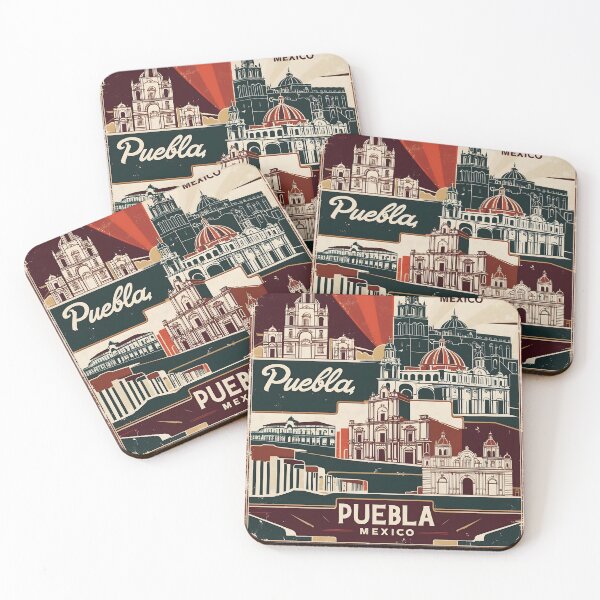 Item preview, Puebla Mexico 1950s Vintage Travel Tourism Poster  designed and sold by TravelersGems.
