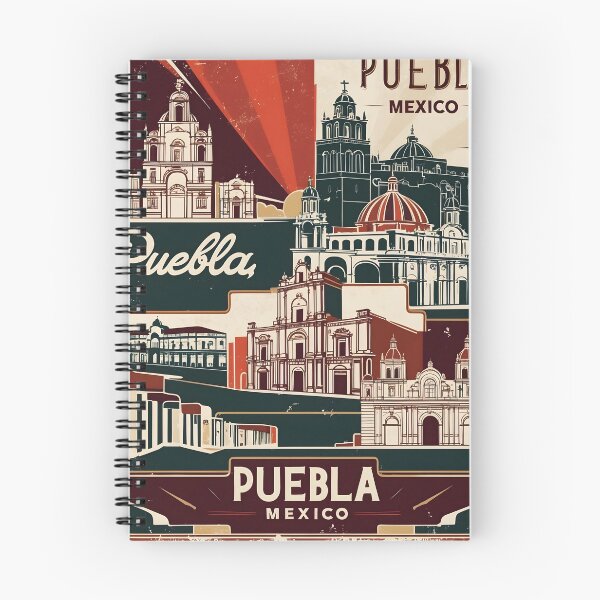 Artikelvorschau, Puebla, Mexiko, 1950er Jahre, Vintages Reise-Tourismus-Plakat entworfen und verkauft von TravelersGems.