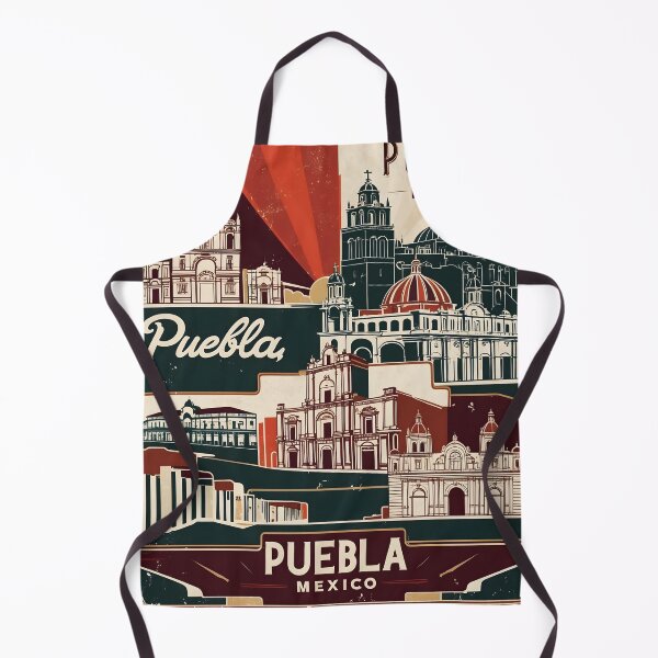 Item preview, Puebla Mexico 1950s Vintage Travel Tourism Poster designed and sold by TravelersGems.