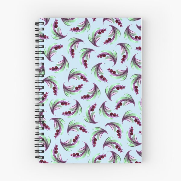 Item preview, Twigs with red berries on blue background, Ukrainian flowers, Petrykivka style, author's drawing designed and sold by Sunflower-7.