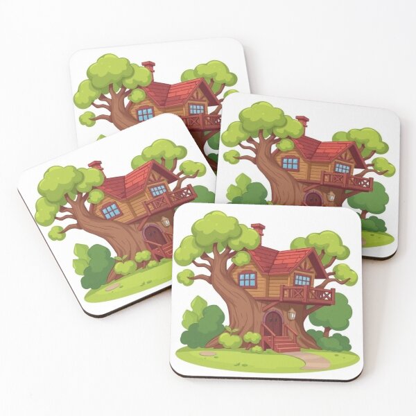 Item preview, Treehouse Building Cartoon Vector Icon designed and sold by hjian8219.