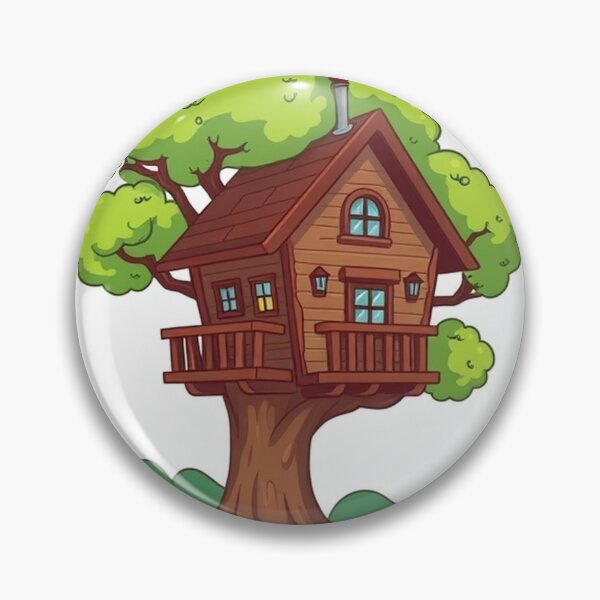 Item preview, Treehouse Building Cartoon Vector Icon designed and sold by hjian8219.