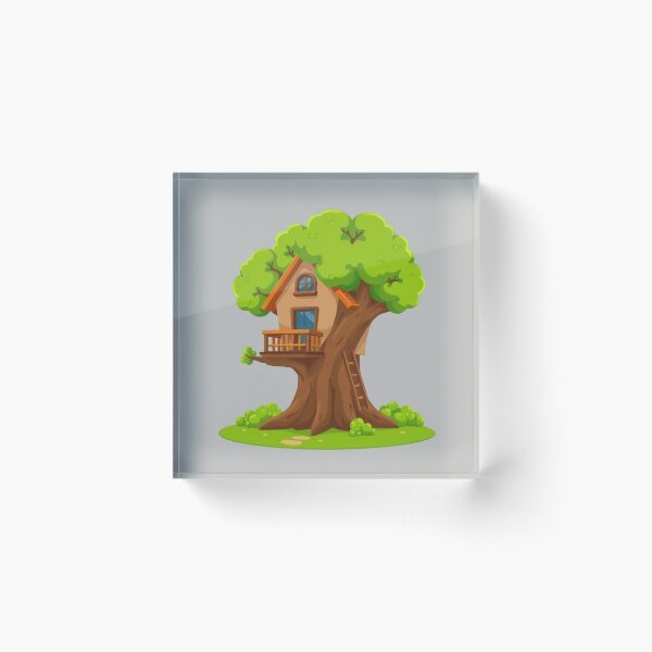 Item preview, Treehouse Building Cartoon Vector Icon designed and sold by hjian8219.
