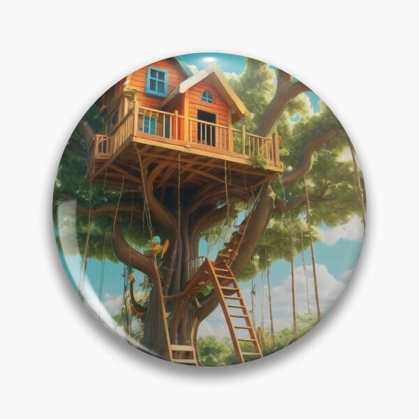 Item preview, Treehouse Building Cartoon Vector Icon designed and sold by hjian8219.