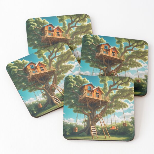 Item preview, Treehouse Building Cartoon Vector Icon designed and sold by hjian8219.