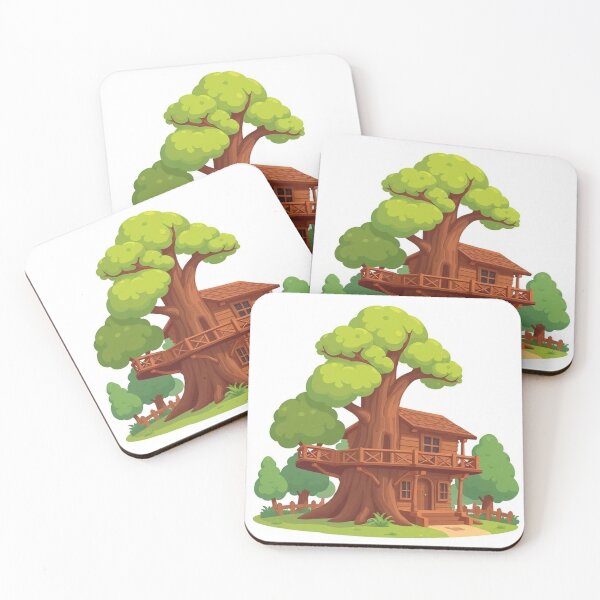 Item preview, Treehouse Building Cartoon Vector Icon designed and sold by hjian8219.