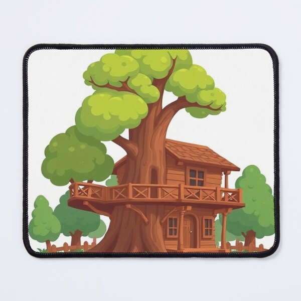 Item preview, Treehouse Building Cartoon Vector Icon designed and sold by hjian8219.