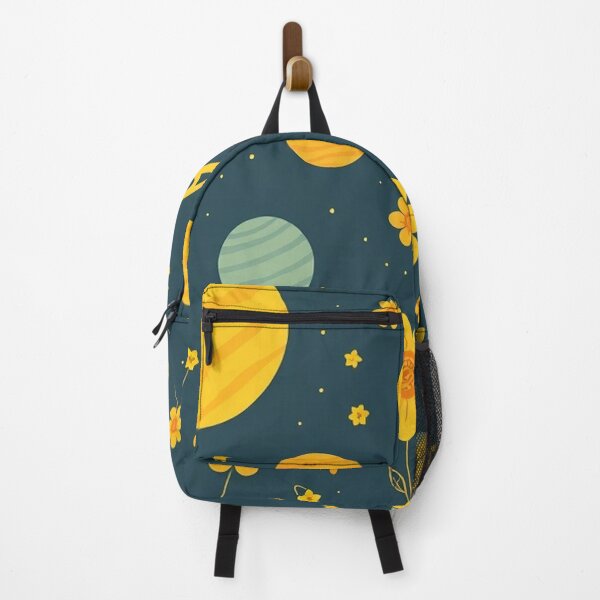 Item preview, Cute Yellow Retro Space Pattern with Planets and Flowers designed and sold by hjian8219.