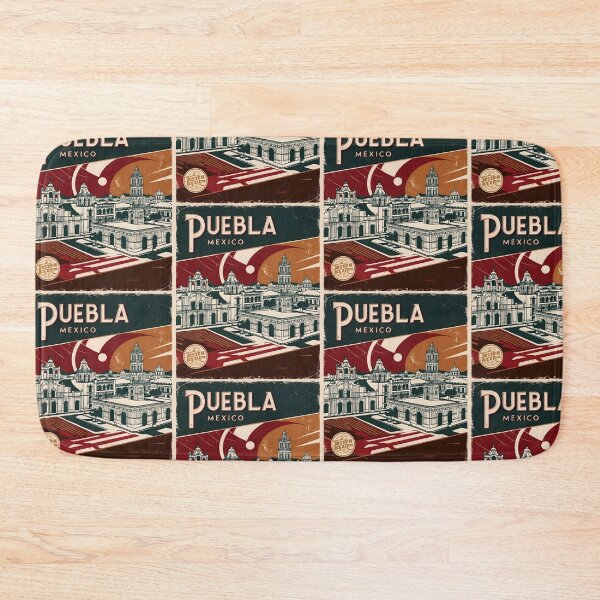 Item preview, Puebla Mexico 1950s Vintage Travel Tourism Poster  designed and sold by TravelersGems.