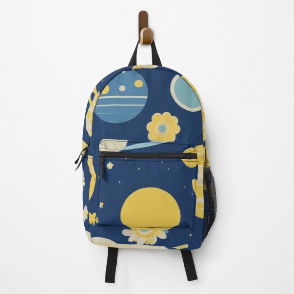 Item preview, Cute Yellow Retro Space Pattern with Planets and Flowers designed and sold by hjian8219.