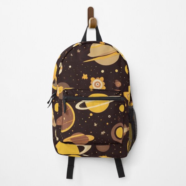 Item preview, Cute Yellow Retro Space Pattern with Planets and Flowers designed and sold by hjian8219.