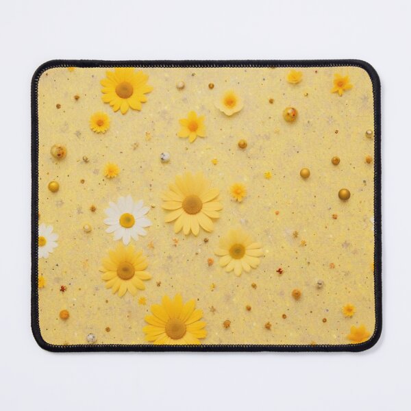Item preview, Cute Yellow Retro Space Pattern with Planets and Flowers designed and sold by hjian8219.
