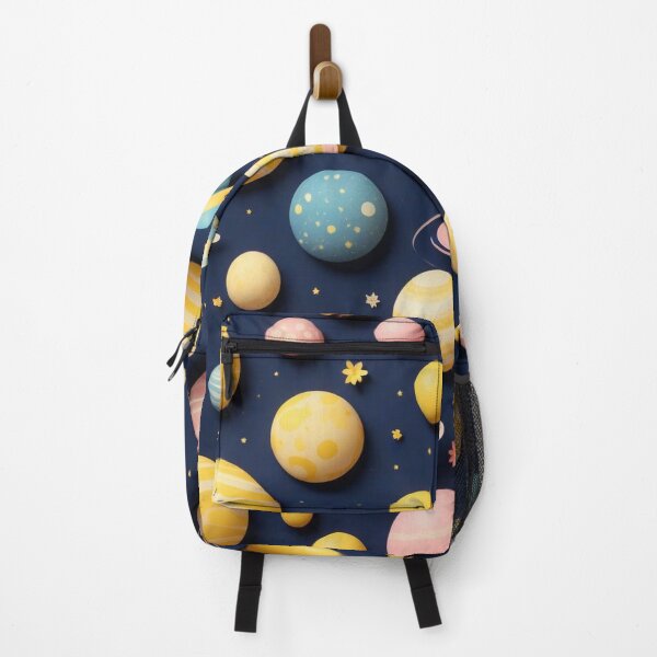 Item preview, Cute Yellow Retro Space Pattern with Planets and Flowers designed and sold by hjian8219.