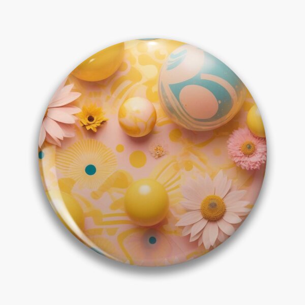 Item preview, Cute Yellow Retro Space Pattern with Planets and Flowers designed and sold by hjian8219.
