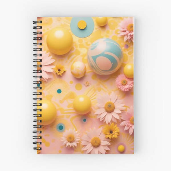 Item preview, Cute Yellow Retro Space Pattern with Planets and Flowers designed and sold by hjian8219.