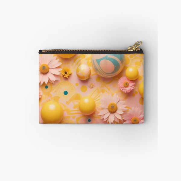 Item preview, Cute Yellow Retro Space Pattern with Planets and Flowers designed and sold by hjian8219.