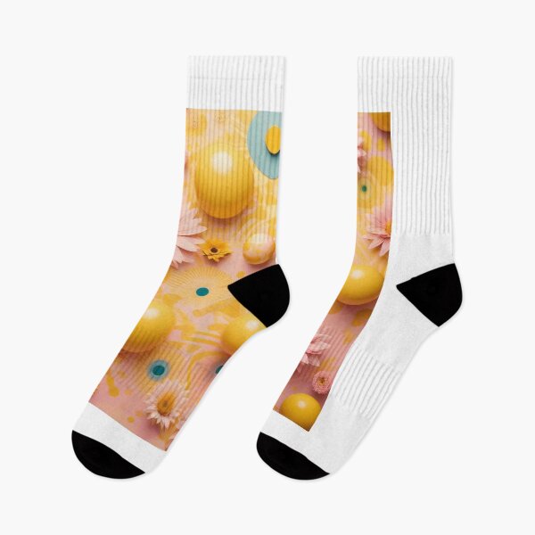 Item preview, Cute Yellow Retro Space Pattern with Planets and Flowers designed and sold by hjian8219.
