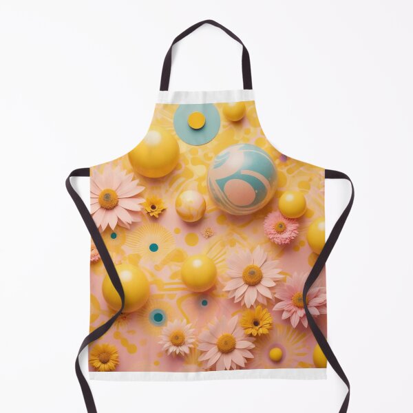 Item preview, Cute Yellow Retro Space Pattern with Planets and Flowers designed and sold by hjian8219.