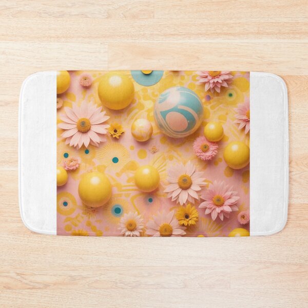 Item preview, Cute Yellow Retro Space Pattern with Planets and Flowers designed and sold by hjian8219.