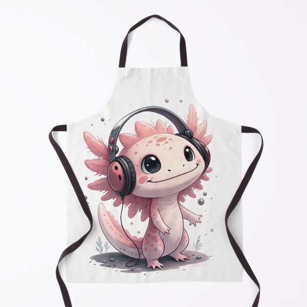 Item preview, Cool kawaii Axolotl wearing headphones designed and sold by glenwith1na.