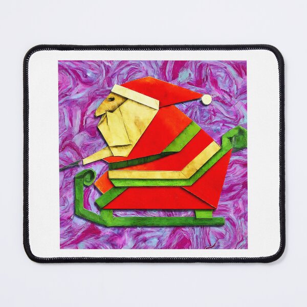 Item preview, Christmas Santa Art , Unique Holiday Graphic , Festive Santa Sled , Colorful Christmas , Holiday Gift designed and sold by Indyadizine.
