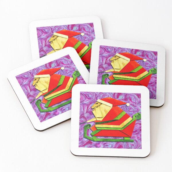 Item preview, Christmas Santa Art , Unique Holiday Graphic , Festive Santa Sled , Colorful Christmas , Holiday Gift  designed and sold by Indyadizine.