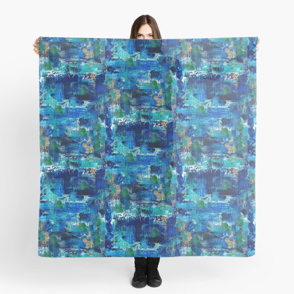 Abstract blues Scarf