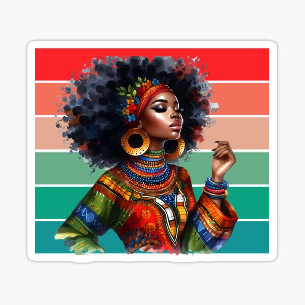 Woman full of colours Sticker