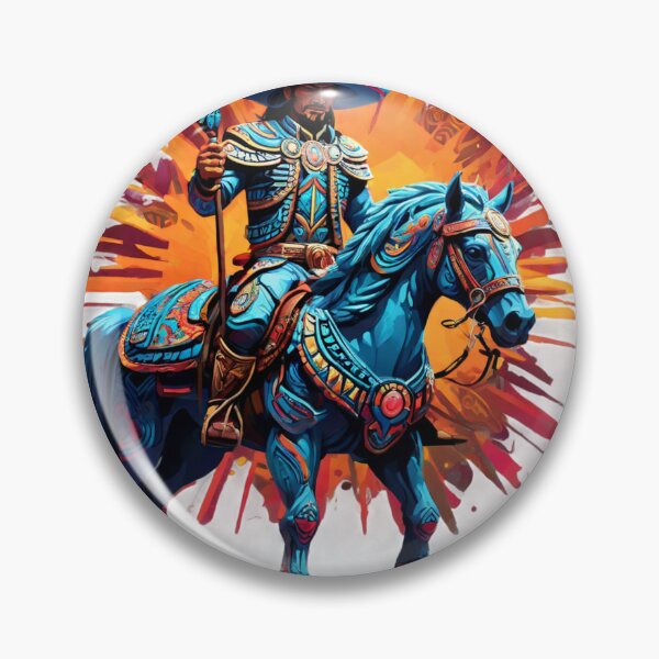 Aperçu de l'œuvre Charro Bleu Aztèque du Soleil Charro Azul Azteca del Sol créée et vendue par SpectrumEssence.
