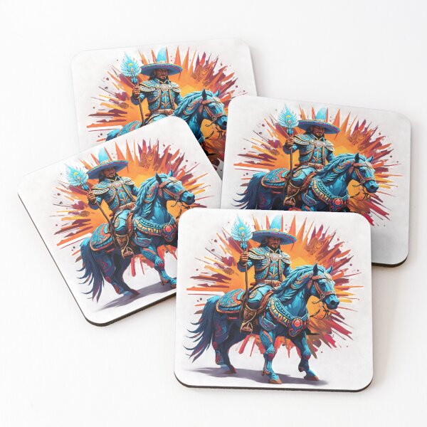 Item preview, Aztec Blue Charro of the Sun Charro Azul Azteca del Sol designed and sold by SpectrumEssence.