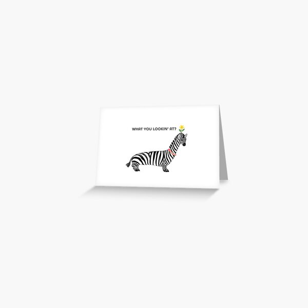 Item preview, What You Lookin' At Sausage Zebra Artwork | Cute & Funny Animal Art designed and sold by binnakimart.