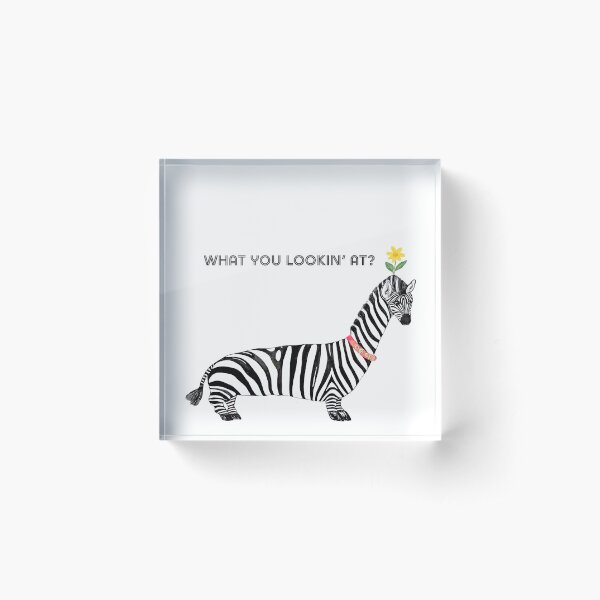 Item preview, What You Lookin' At Sausage Zebra Artwork | Cute & Funny Animal Art designed and sold by binnakimart.
