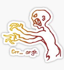 Grr Argh Monster Ombre Colours - Buffy the Vampire Slayer, Mutant Enemy, 90s, BTVS, Zombie, Joss Whedon, Buffyverse, Monster, Vampire, Grrr Arrgh Sticker