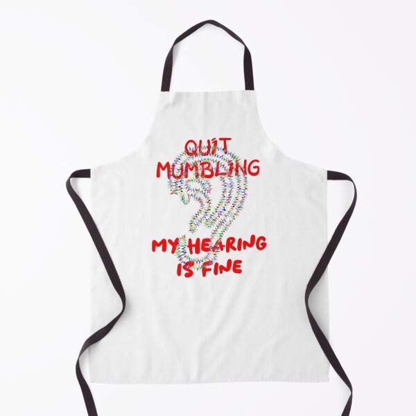 Item preview, Quit Mumbling, My Hearing Is Fine. Sound waves in the shape of an ear. designed and sold by Oaks Creations.
