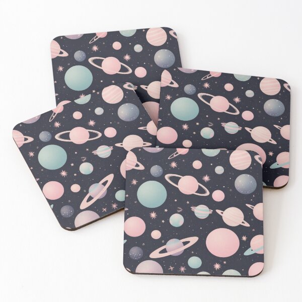 Item preview, Cute  Retro Space Pattern with Planets and Flowers designed and sold by hjian8219.