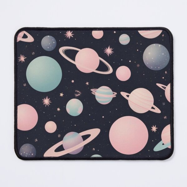 Item preview, Cute Retro Space Pattern with Planets and Flowers designed and sold by hjian8219.