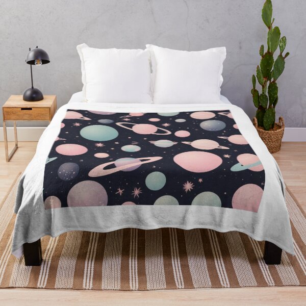 Item preview, Cute  Retro Space Pattern with Planets and Flowers designed and sold by hjian8219.
