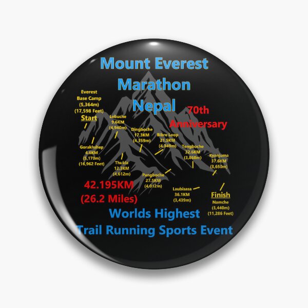 Item preview, Mount Everest Marathon, Nepal. Worlds Highest Trail Running Event. 70th Anniversary designed and sold by Oaks Creations.
