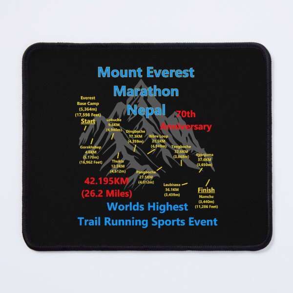 Item preview, Mount Everest Marathon, Nepal. Worlds Highest Trail Running Event. 70th Anniversary designed and sold by Oaks Creations.