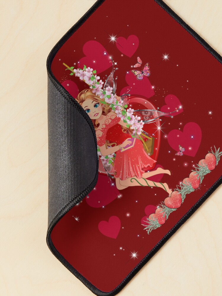 Thumbnail 2 of 5, Mouse Pad, Felicia's Valentine Wrapped In Love Collection designed and sold by TeelieTurner.