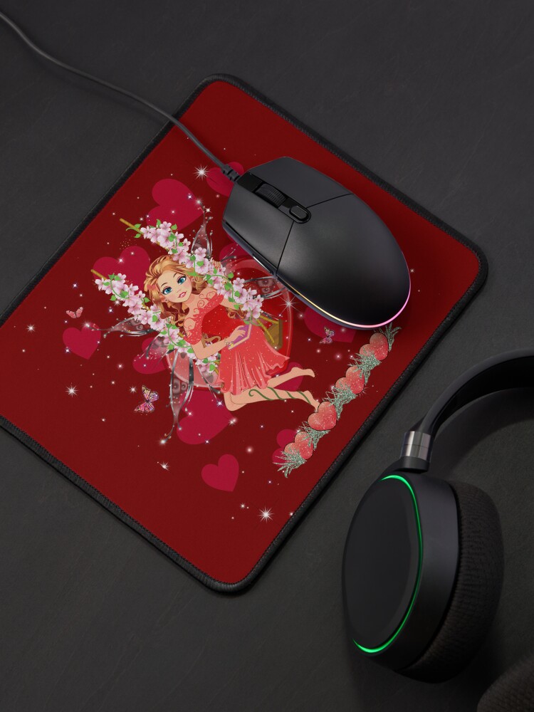 Thumbnail 4 of 5, Mouse Pad, Felicia's Valentine Wrapped In Love Collection designed and sold by TeelieTurner.