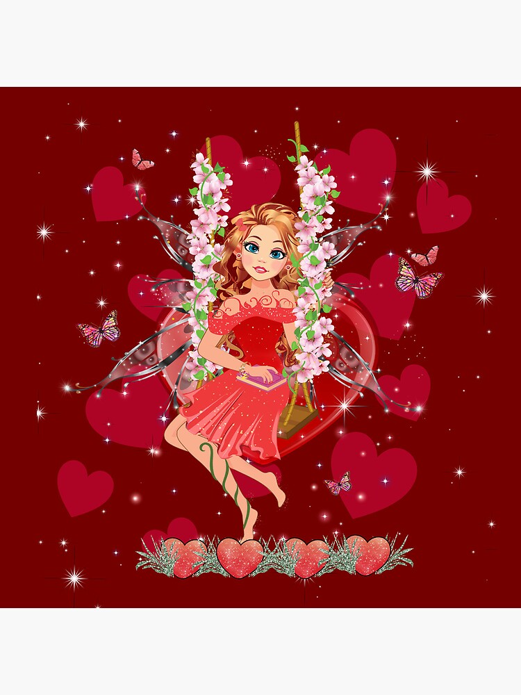 Thumbnail 5 of 5, Coasters (Set of 4), Felicia's Valentine Wrapped In Love Collection designed and sold by TeelieTurner.