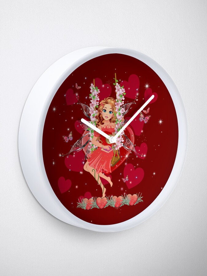 Thumbnail 1 of 4, Clock, Felicia's Valentine Wrapped In Love Collection designed and sold by TeelieTurner.