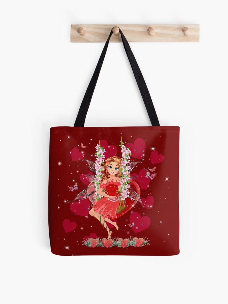 Thumbnail 1 of 2, Tote Bag, Felicia's Valentine Wrapped In Love Collection designed and sold by TeelieTurner.