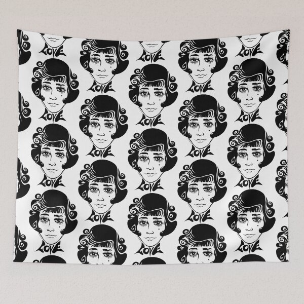 Item preview, 60s Love Sixties Face 60s retro female designed and sold by Luzi Illustrella.