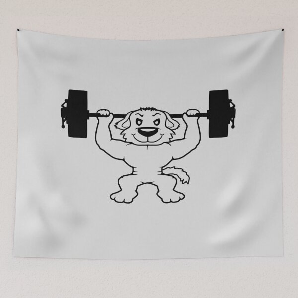 Item preview, Dog Bodybuilder Strong Muscles Gym Weightlifting designed and sold by shirt-o-mat.