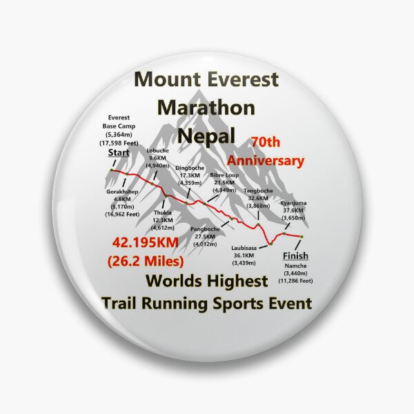 Item preview, Mount Everest Marathon, Nepal. Worlds Highest Trail Running Event. 70th Anniversary designed and sold by Oaks Creations.